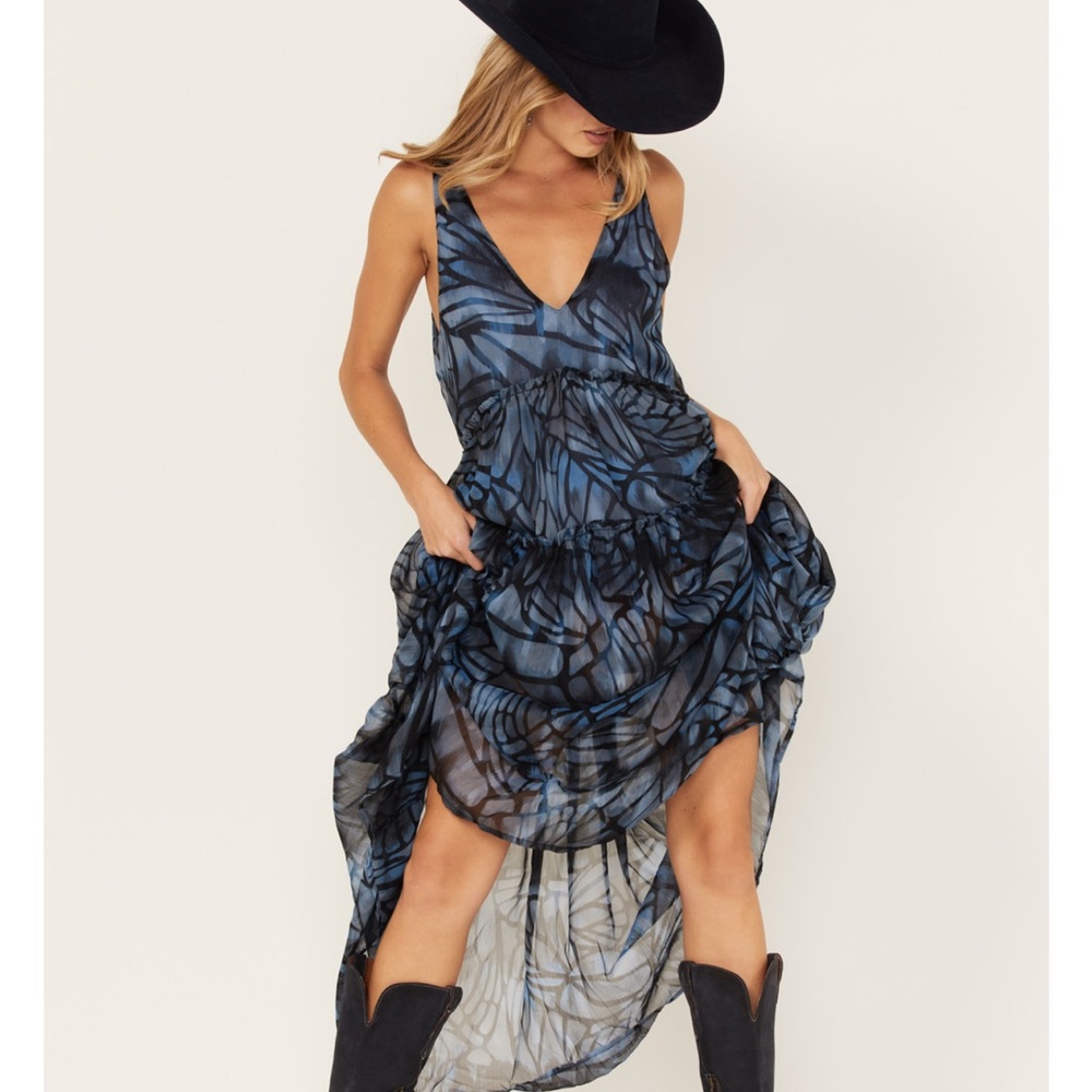 Free People Julianna Maxi Dress, Tiered Design, Boho, Cottage, Coastal